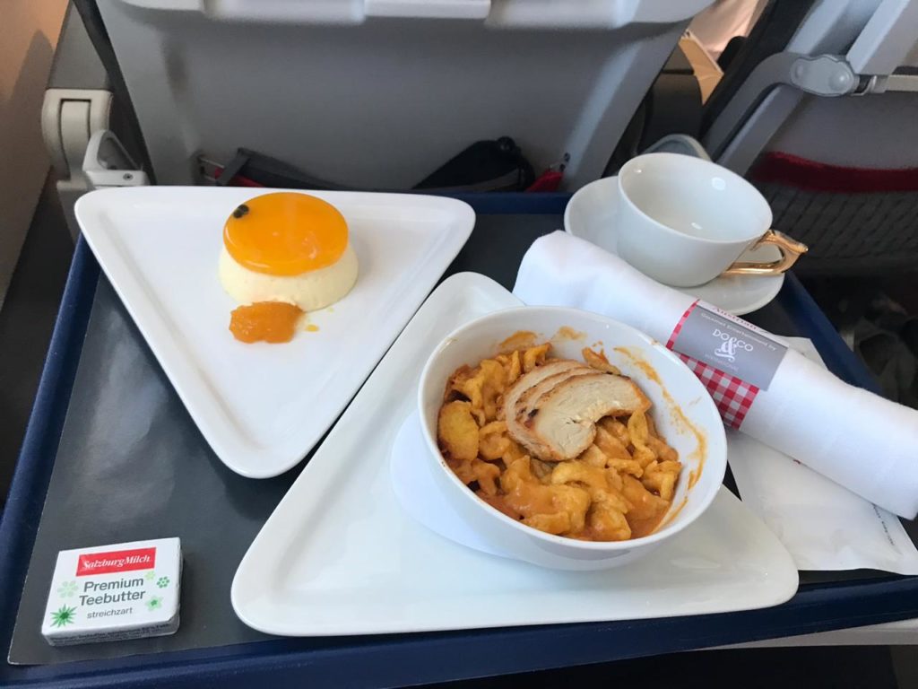 Austrian Business Class Lunch