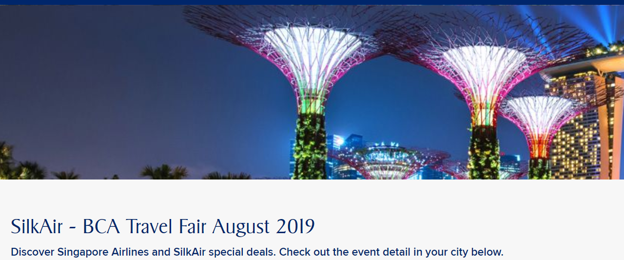 BCA – SilkAir Travel Fair 2019 (Medan, Bandung, Semarang, Yogyakarta, Balikpapan, Manado, Makassar, Lombok)