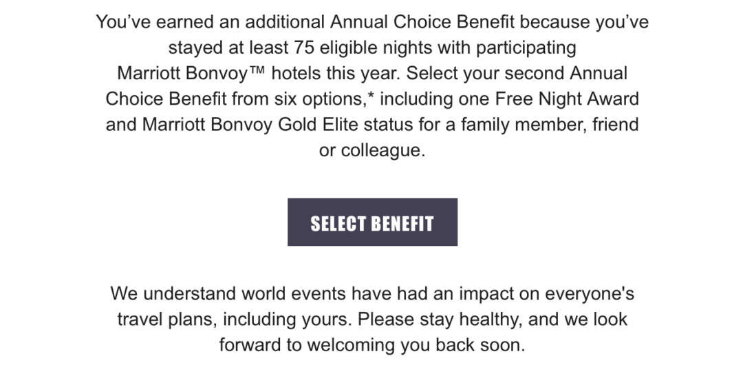 Marriott Annual Choice Benefits PinterPoin