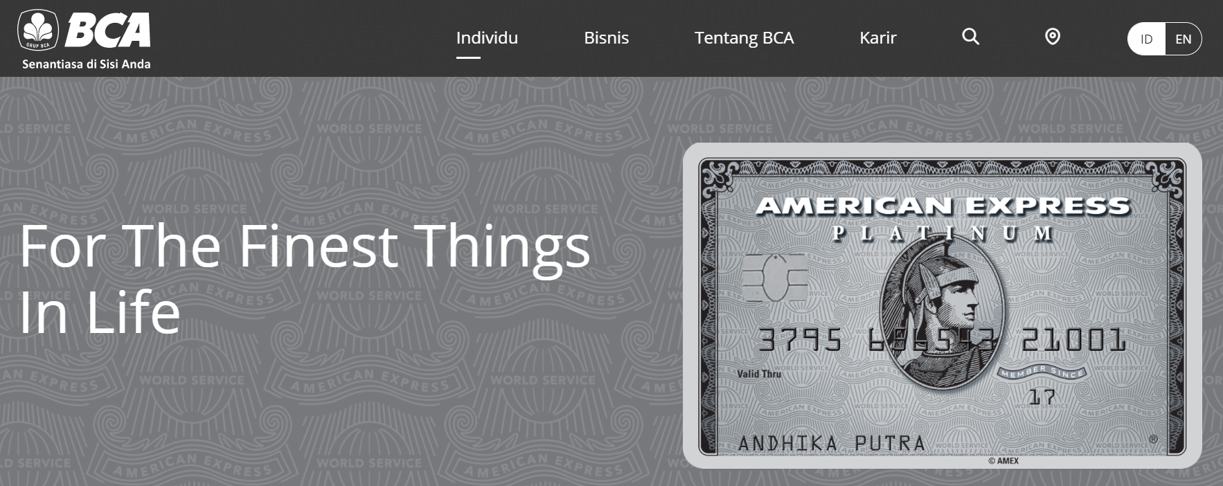 Tampilan Baru Situs BCA Amex Platinum: Apa Saja Yang Perlu Anda Ketahui ...